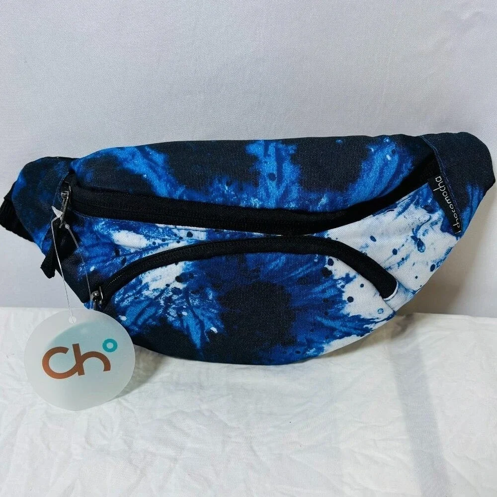 *NWT* Choco‎ Mocha Kids Blue Lightning Print Fanny Pack Bag Boys